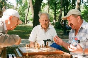 Senior Citizens playing checker